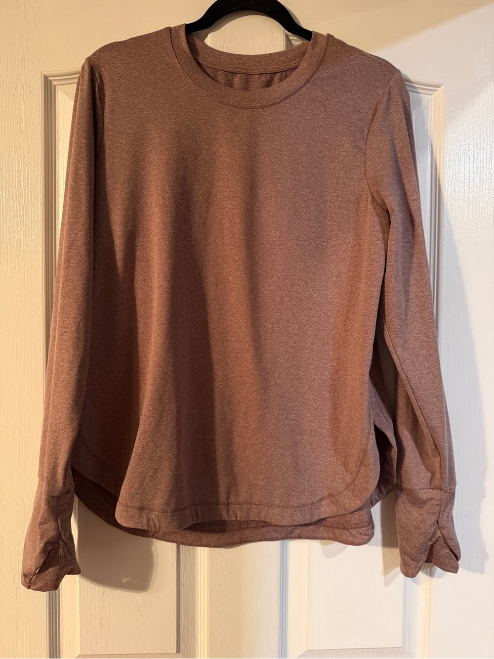Active USA Long Sleeve Crew Neck Top - Mauve
